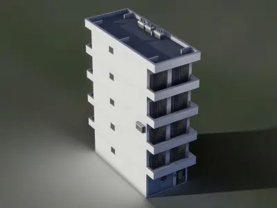 European Building 15 Low-poly 3D model