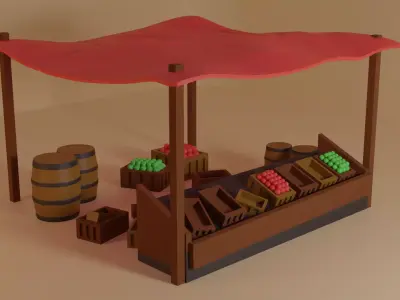 egyptian shop Free low-poly 3D model