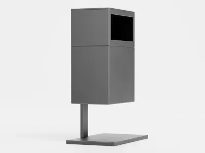 Urban Street Bin - Modern Outdoor Trash Can 3D model