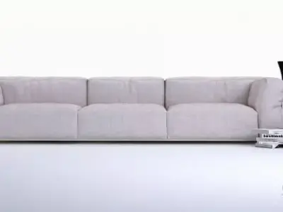 Modern long sofa 3D model