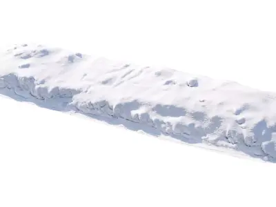 Realistic snowdrift snow pile 3D model