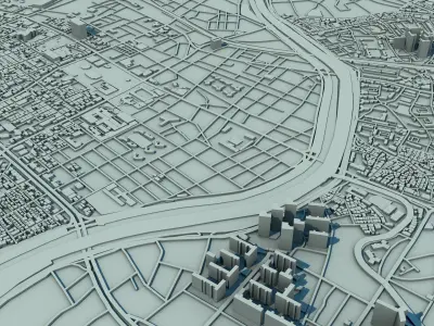 Daegu City South Korea 3D print model