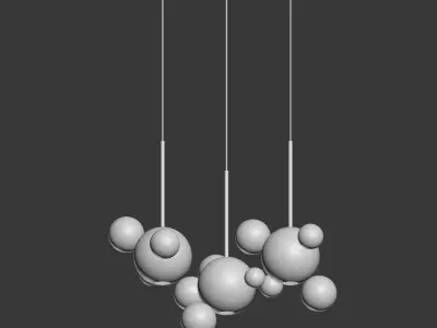 Suspension light Giopato Coombes Bolle BLS 14L Chandelier 3D model
