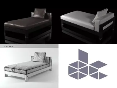 Alison Black lounge 3D model