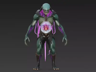 Tentacle Alien Monster 3D model