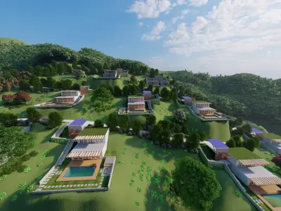 Villa Site Design 3D model