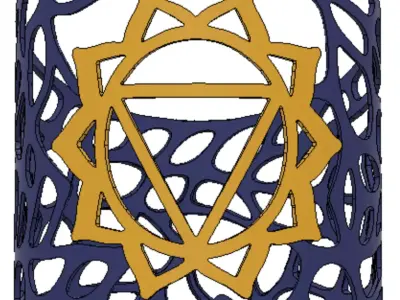 Solar plexus Chakra Glass Vase Holder 3D print model