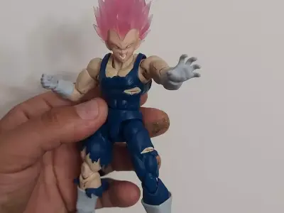 Custom Beast Deities Vegeta Ultra Ego Head Sculpt 3D print model