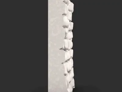 Rough-Cut Boulder Wall Geometry 3D print model purchase
