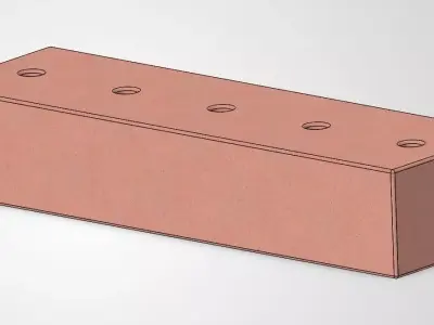 Historic Red Clay Brick CAD Library 166 Variants 3D model