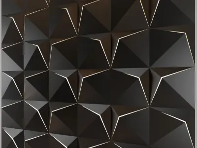 3d panel 12 Low-poly 3D model