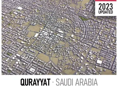 Qurayyat - 3D City Low-poly 3D model