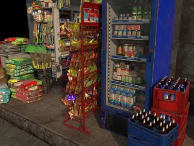 Karachi Grocery Shop 3D model