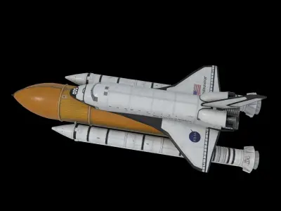 Space Shuttle  Low-poly 3D model