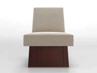Wedge Slipper Chair 3D model