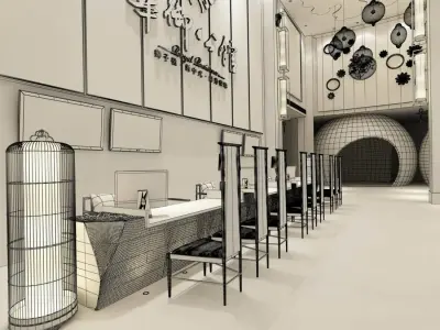 Business Restaurant - Coffee - Banquet  182 3D model
