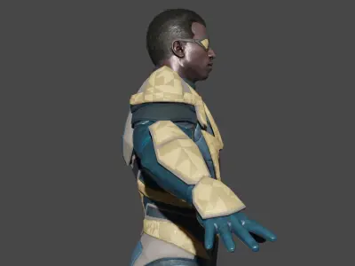 Black Lightning Low-poly 3D model
