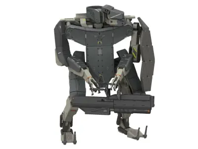 WarBot Assault Pack Low-poly 3D model