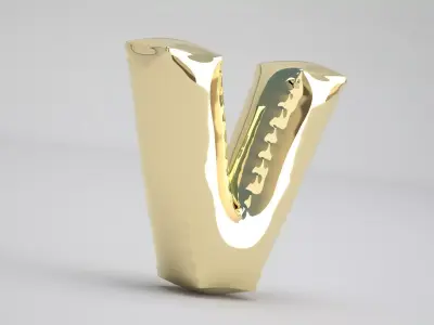 V Balloon Gold 3D model