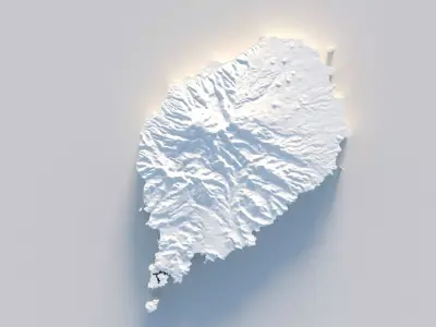 Sao Tome and Principe Terrain Country 3D model