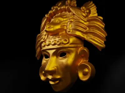 Aztec Cosplay Face Mask 3D print model