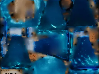 Glowing Blue Mana Potion 3D Model Fantasy Magic Flask Low-poly 3D model