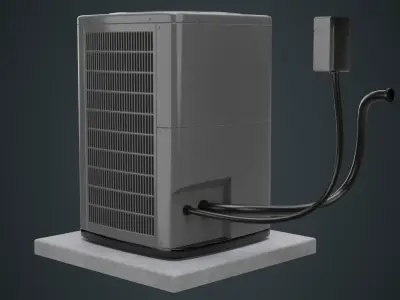 Air Conditioner 3A Low-poly 3D model