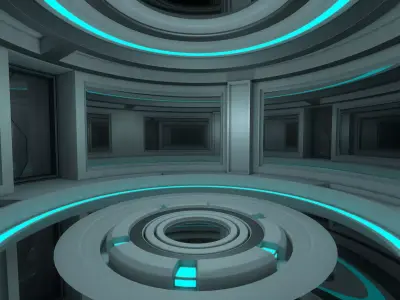 Sci Fi Room 3D model 16