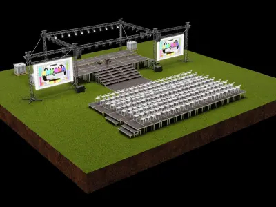Event Stage Design 3D model