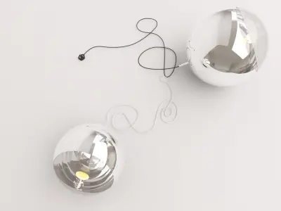 TOM DIXON MIRROR BALL FLOOR LIGHTS 3D model