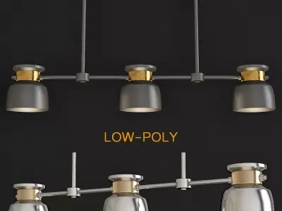 Loft metall pendant lamp 3d model Low-poly 3D model