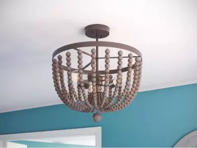 Calabasas  Bowl Semi Flush Mount 3D model