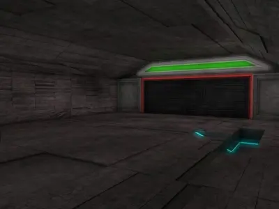 Space Hangar Ready to Render Low-poly 3D model