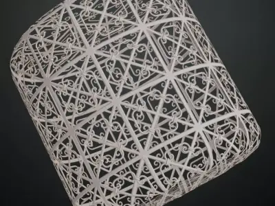 White Iron Bars Transparent PBR Seamless Texture