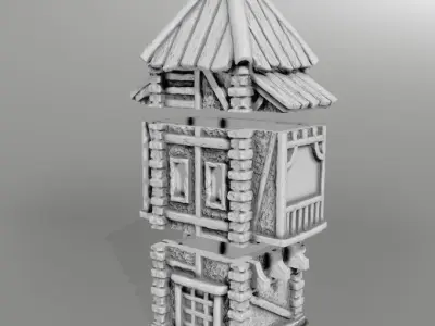 medieval house 3D print model