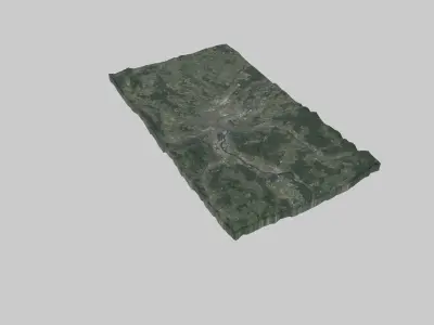 Basel City Low-poly 3D model