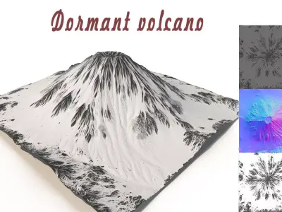 Dormant volcano 3D model
