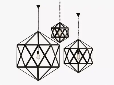chandelier loft polyedra 3D model