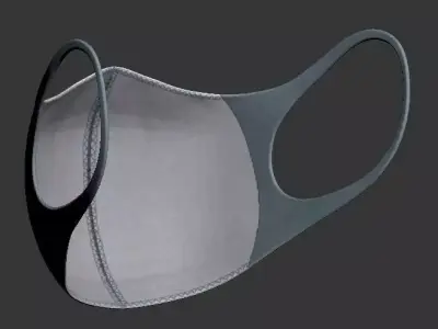 Facemask Covid Fabric  3D model