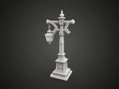medieval street lamp  3D print model purchase