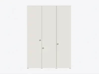 Cilek Montes White 3-door Wardrobe 3D model