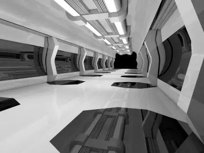 Hallway 3D model get