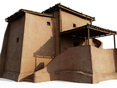 Rough Shanty Low-poly 3D model