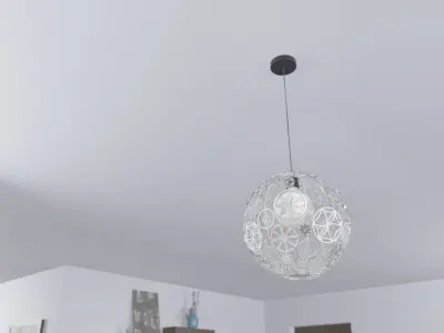 Astral-light living room with pendant light 3D model