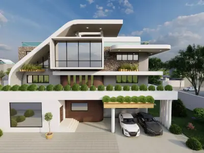 Villa modern 3D model