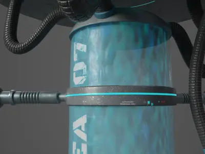 Sci-Fi Capsule Low-poly 3D model