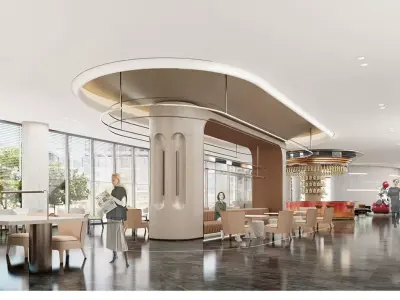 Sales office lobby interior decoration 3D model