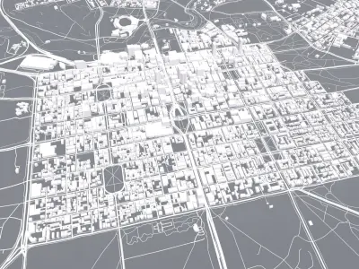 Cityscape Adelaide Australia 3D model