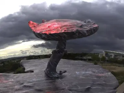 Dark Alice Themed Mushroom Base 1 3D model