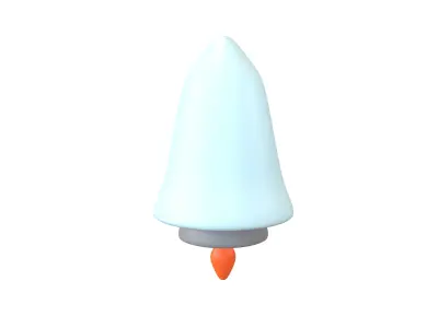 Rocket Icon v1 001 Low-poly 3D model